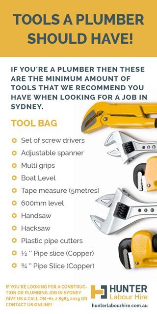 Tools Plumbers Need In Sydney - Hunter Labour Hire