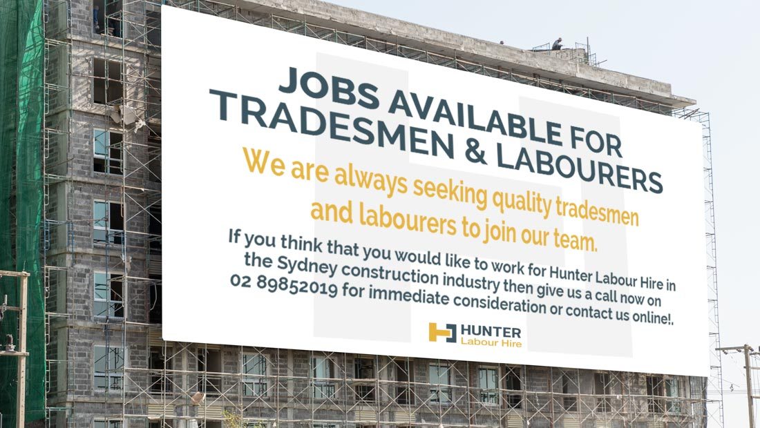 Jobs Available For Tradesmen & Labourers in Sydney - Hunter Labour Hire