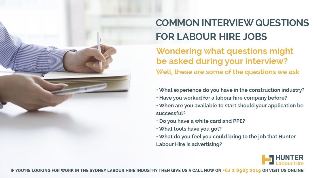 Common Interview Questions - Hunter Labour