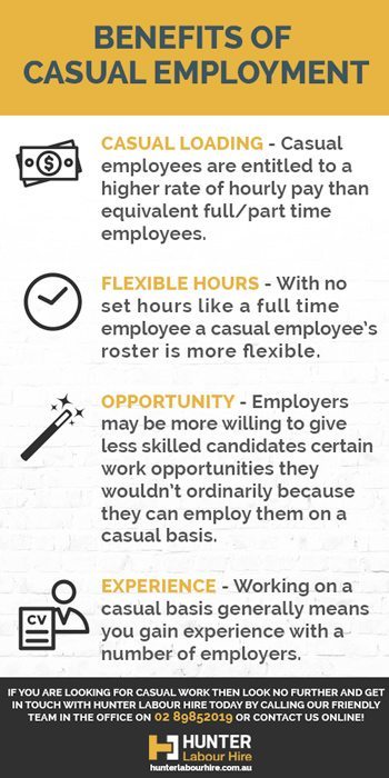 Benefits of Casual Employment - Hunter Labour Hire