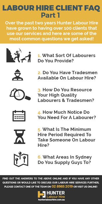 Labour Hire Sydney - FAQ - Hunter Labour Hire