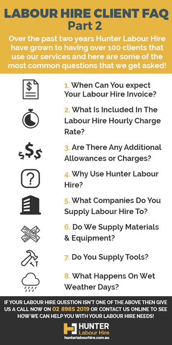 Labour Hire Companies Sydney - Clients FAQ Part 2 - Hunter Labour Hire