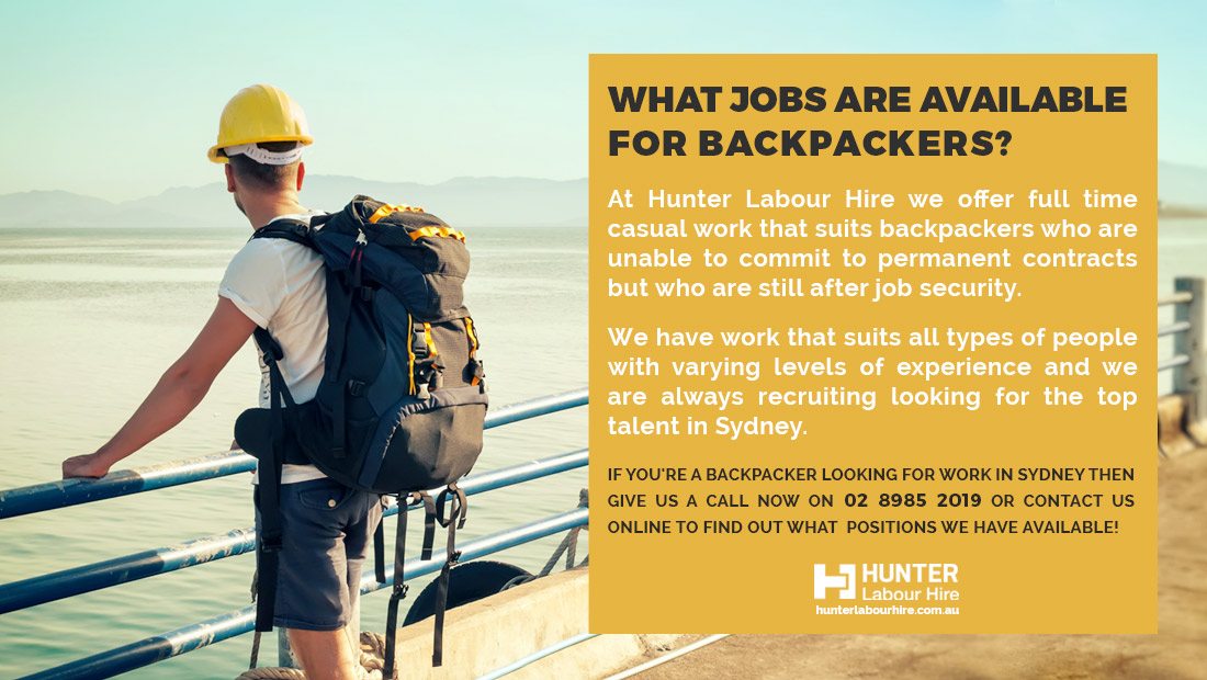 What construction jobs are available for backpackers in Sydney - Hunter Labour Hire