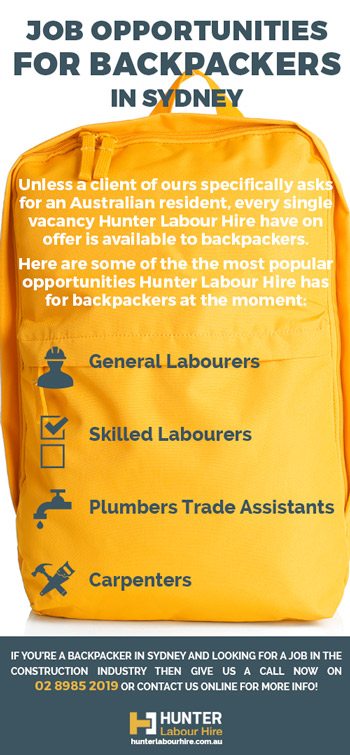 Jobs for backpackers in sydney