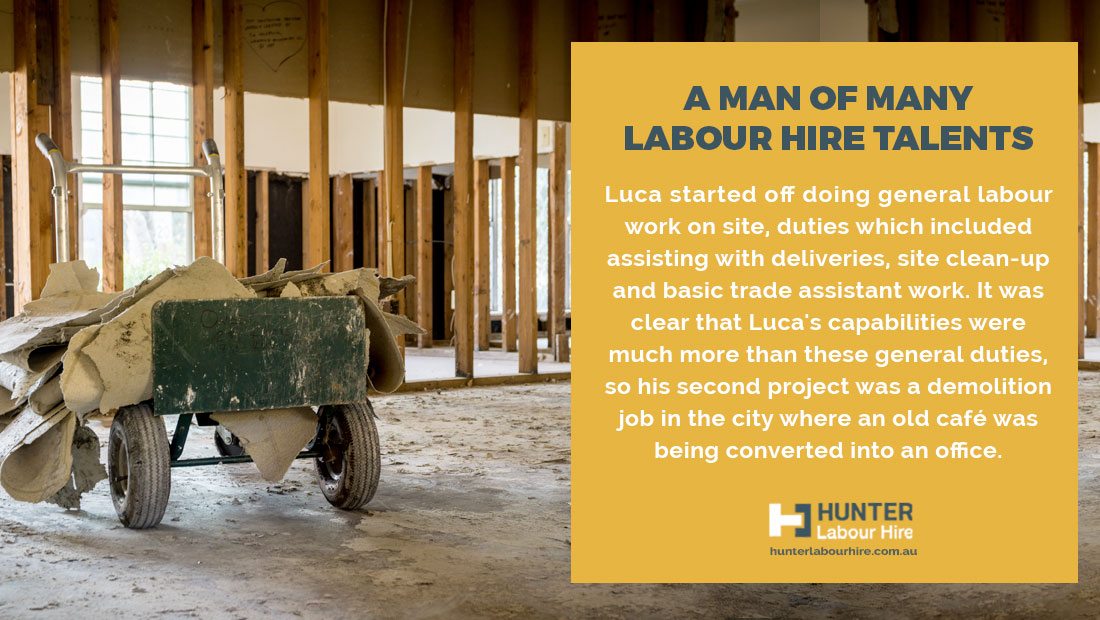 Labour Hire Talent - Luca Christ - Employee of The Month