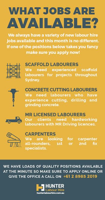 what labour hire jobs are available in sydney