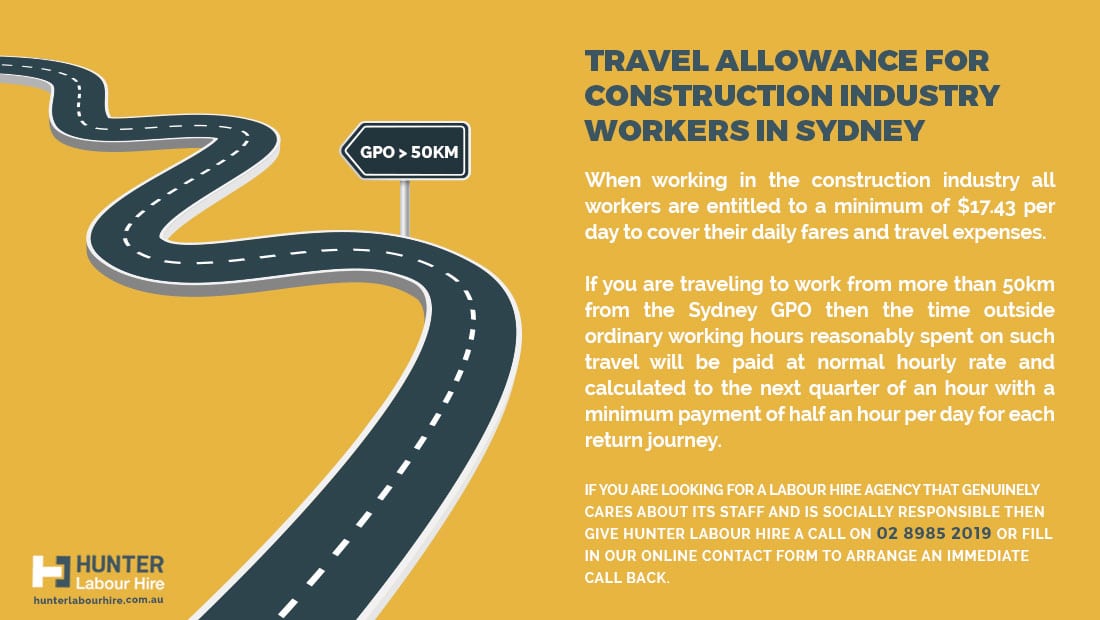 Travel Allowance for Construction Inudstry Sydney