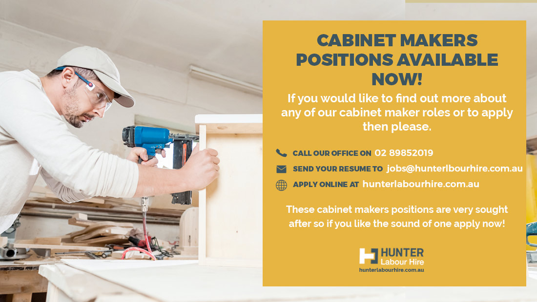 Cabinet Maker Jobs in Sydney - Available Now | Hunter Labour Hire