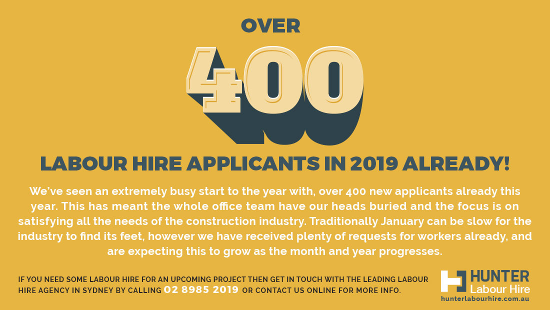 400 Labour Hire Applications Already - HLH