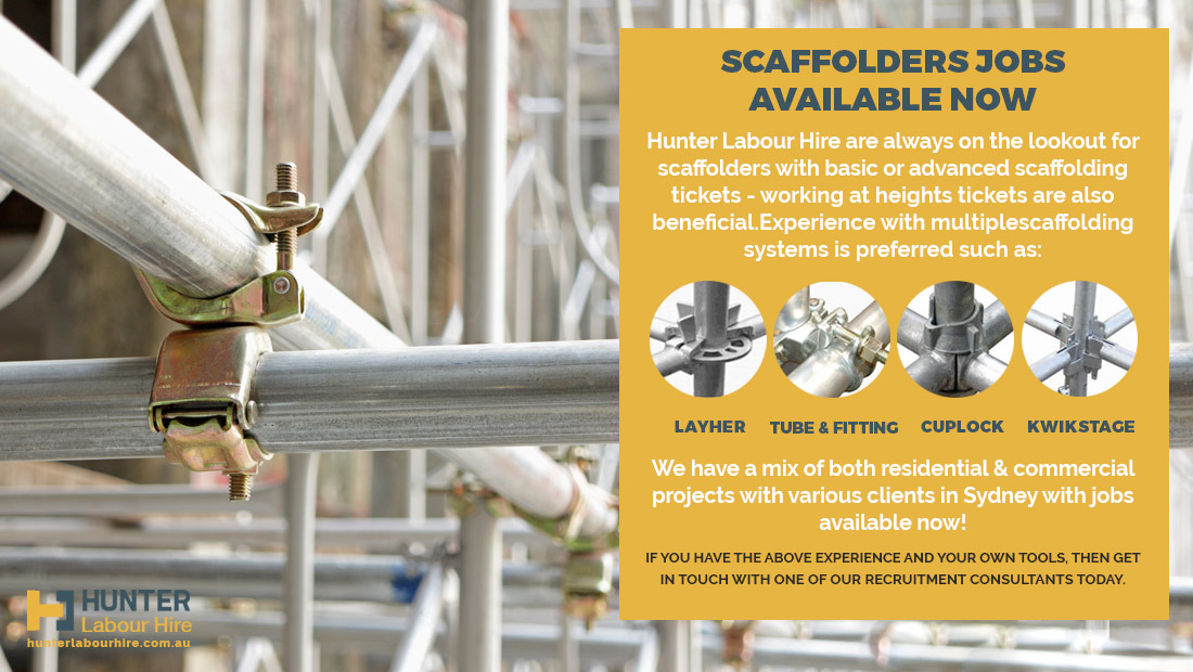 Scaffolders Jobs Available - Sydney Autumn Work