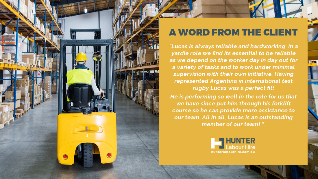 Lucas Ponce Client Testimonial - Hunter Labour Hire