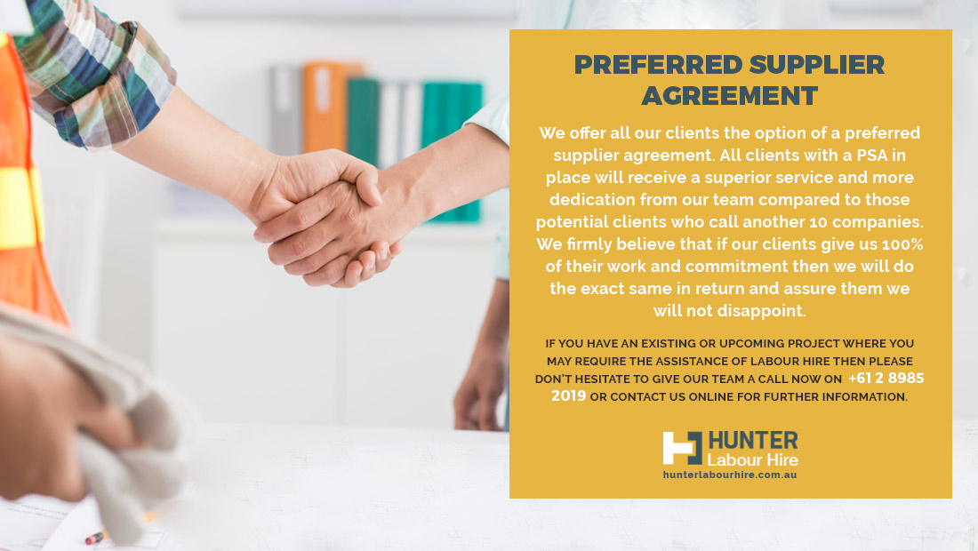 Preferred Supplier Agreement - Hunter Labour Hire Sydney