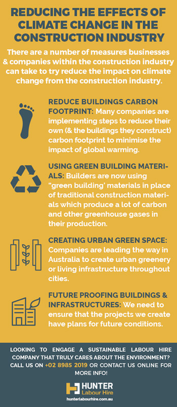 Climate Change Reduction in the Construction Industry - HLH Labour Hire Sydney