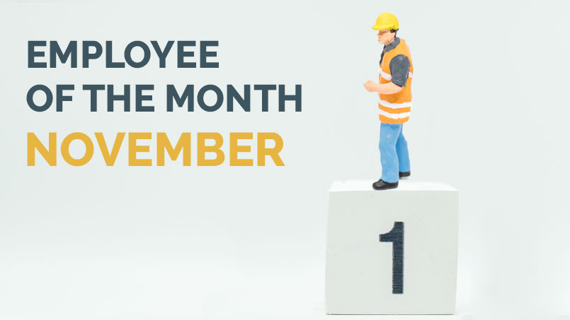 Employee of the Month - November 2019 - Hunter Labour Hire Syndey