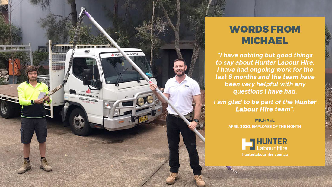 Employee on the Month - Michael - April - HLH Group Sydney