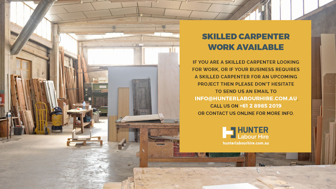 Skilled Carpenter Work Available - HLH Sydney