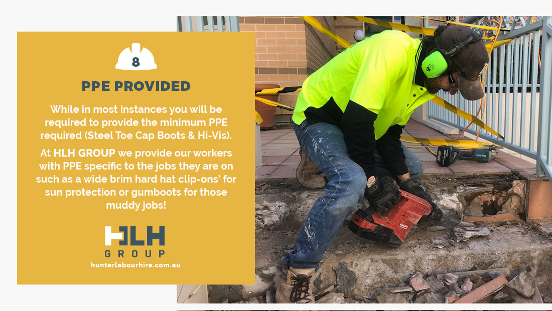 PPE Provided Labour Hire - HLH Hunter Labour Sydney