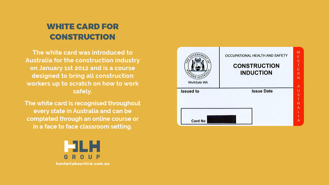 White Card For Construction - HLH Hire Group - Sydney