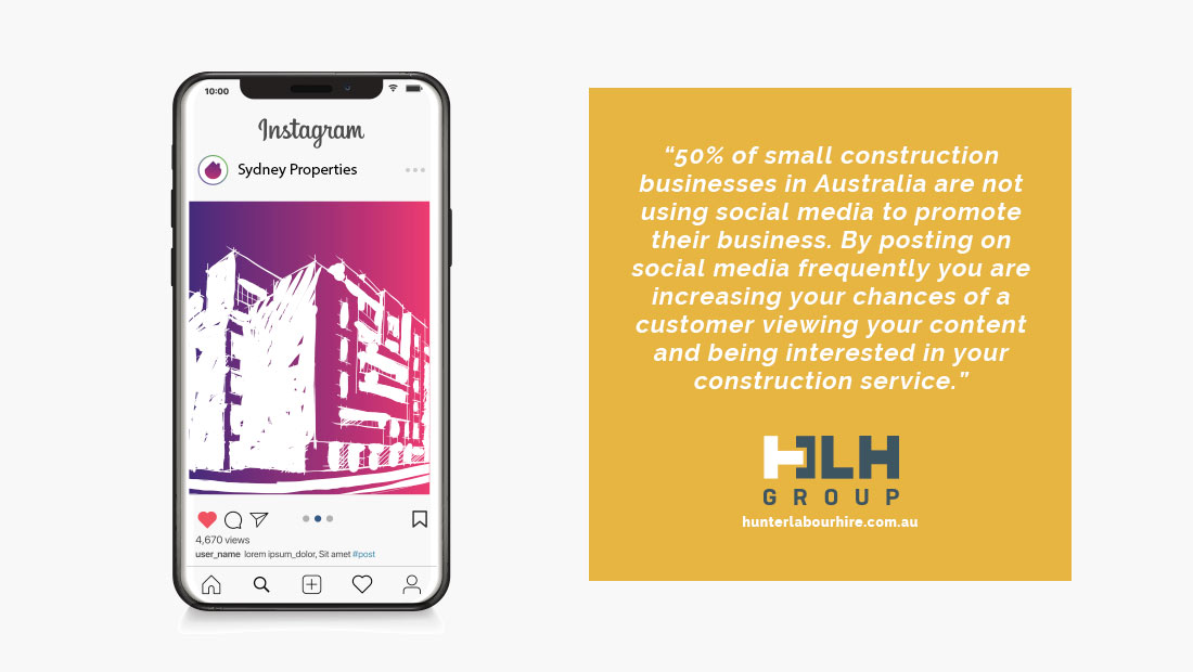 Marketing Construction Business Australia - Social Media Promotion - HLH Marketing