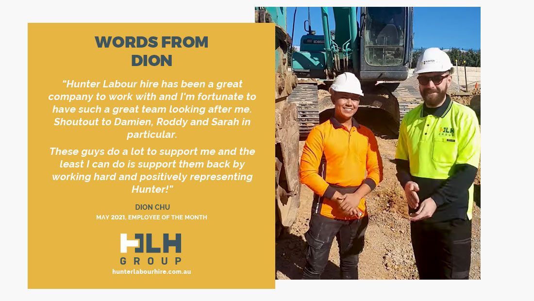 Employee Month May 2021 - Dion Chu - HLH Group Sydney