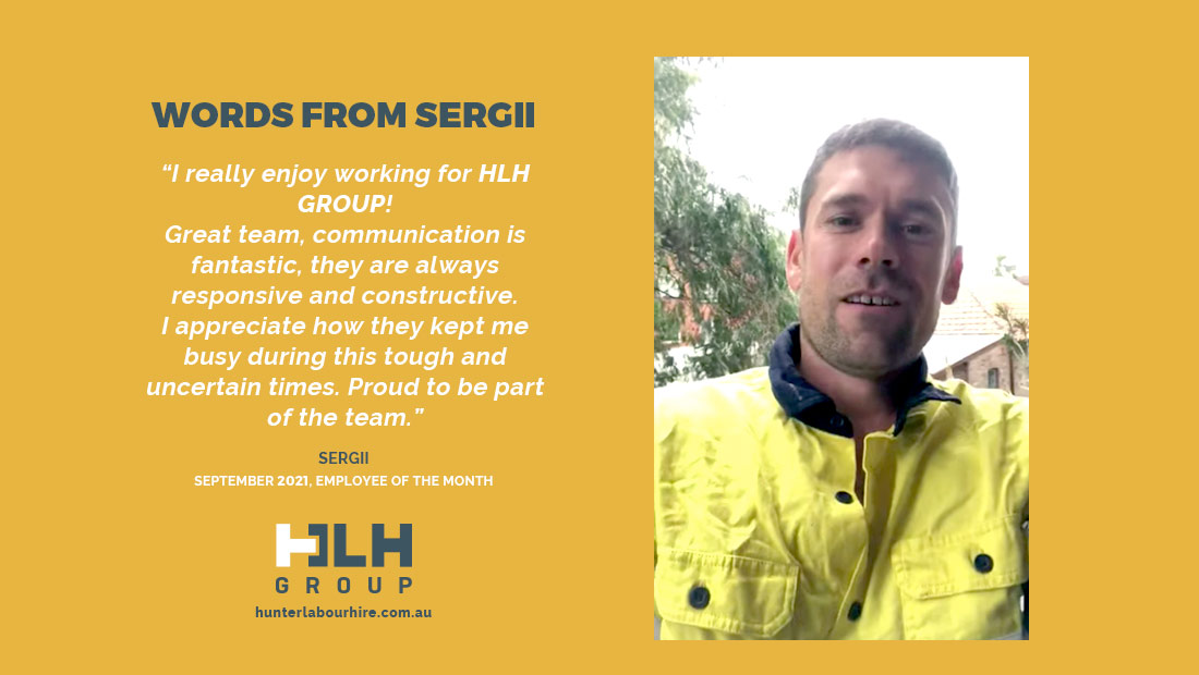 Employee of the Month September Sergii - HLH Group Sydney