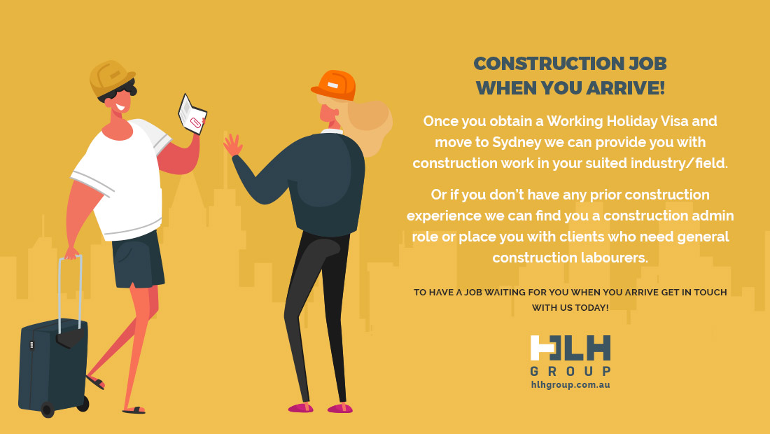 Construction Job Available Sydney - Working Holiday Visa - HLH Group