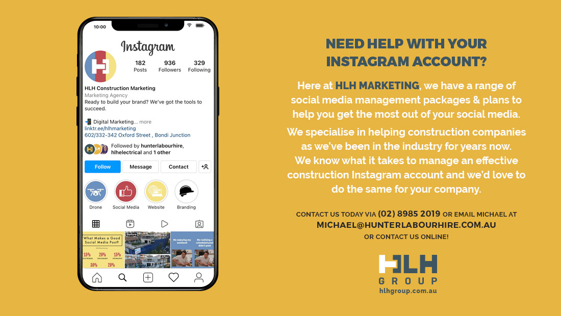 Instagram Account - Construction Site - HLH Group
