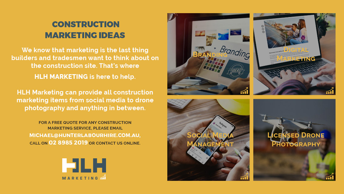 Construction Marketing Ideas - Social Media - Branding - Drone Photography - HLH Marketing