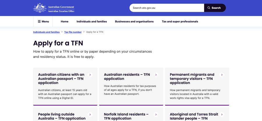 Moving Australia - Paperwork TFN Moving Australia - Paperwork TFN