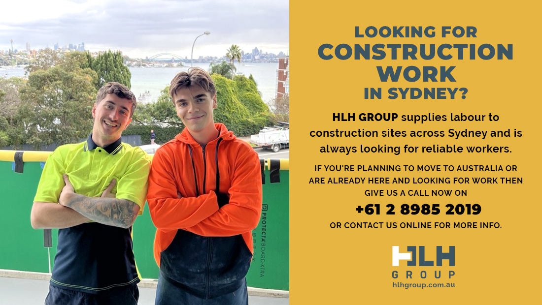 Looking for Construction Work in Sydney - Labour Hire Company HLH
